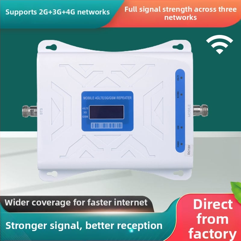 LANSHEN LSGDWB Unutarnji 4G pojačivač signala za mobilni telefon, 900/1800/2100 MHz, pokrivenost do 1000 m2, ugrađeni firewall, OEM