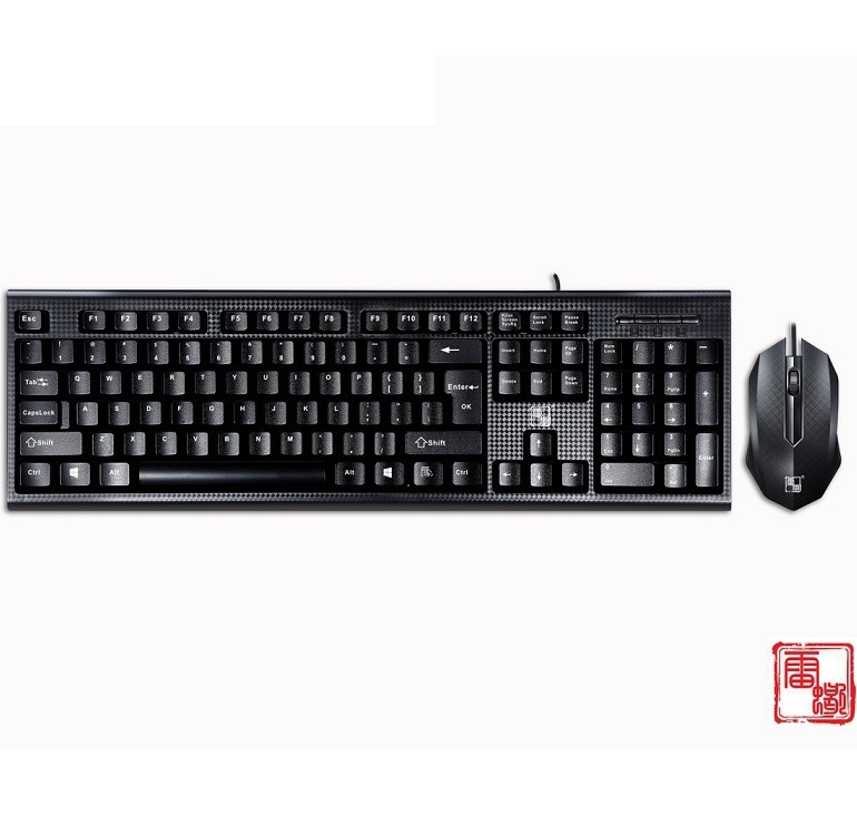 Scorpion USB vezetékes billentyűzet és egér készlet, 1,5 m kábel, 1000dpi optikai szenzor, ergonómikus, vízálló