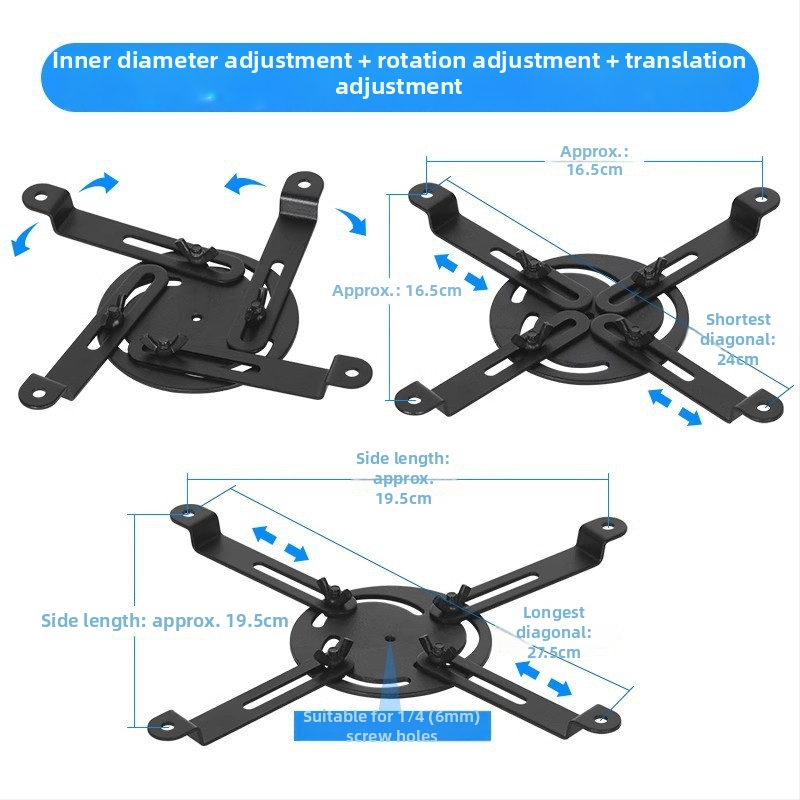 Pribor za projektorski stativ – željezna konstrukcija, nosivost 5 kg, stupac s 1 sekcijom, težina 500 g