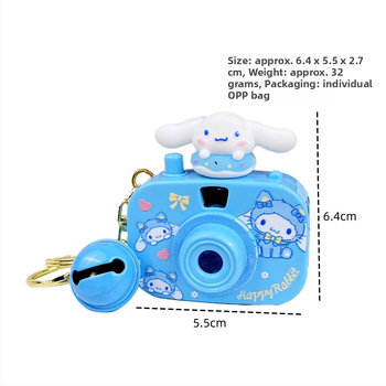 Kljucni lanac s projekcijskom kamerom, svijetleći, slatki crtani stil, plastika, individualno pakirano