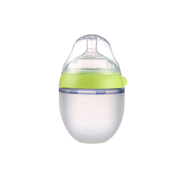 Spekids biberon din silicon pentru bebeluși, gură ultra-largă, formă de dovleac, fără mâner, personalizabil.