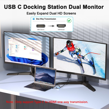 Type-C Dock HDMI/DP s MST za 4K@144Hz, Plug-and-Play