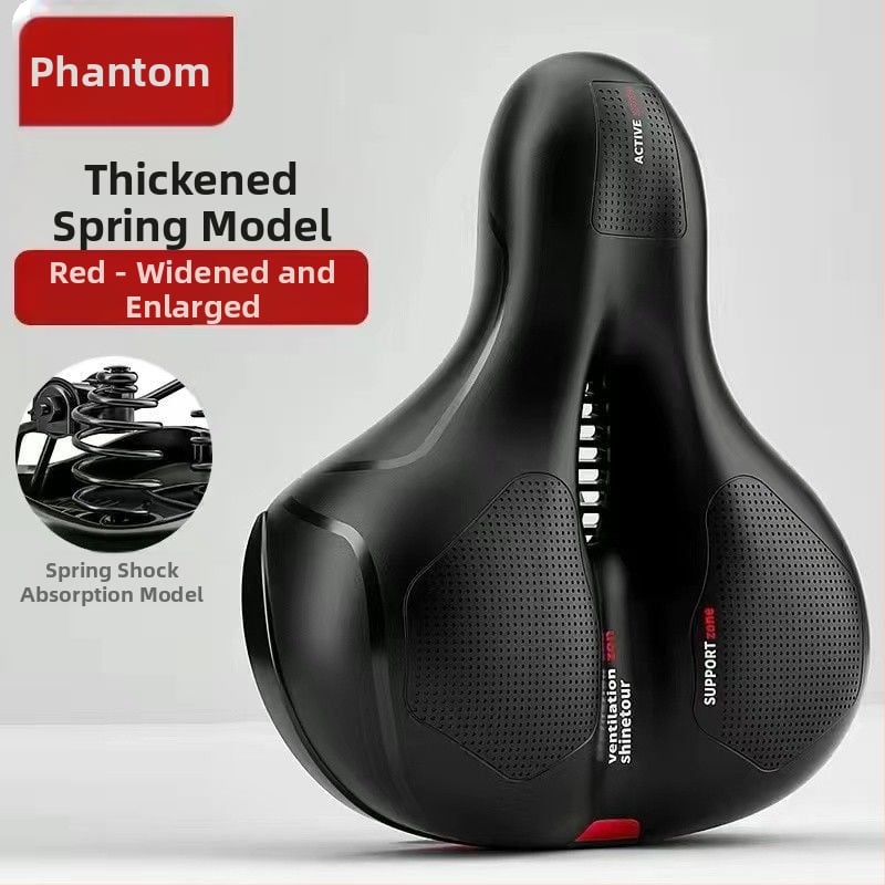Καθίσμα ποδηλάτου - Παχύτερη μαλακή επένδυση, αεριζόμενο και διαπνέον, απορροφητικό κραδασμών από σιλικόνη, συμβατό με στάνταρ ποδήλατα, δυναμική παραμετροποίηση επεξεργασίας