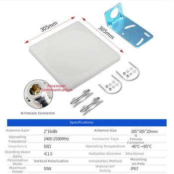 2,4 GHz irányított külső síkantenna Wi‑Fi-hez, AP bázisállomás és vezeték nélküli híd, nagy nyereség