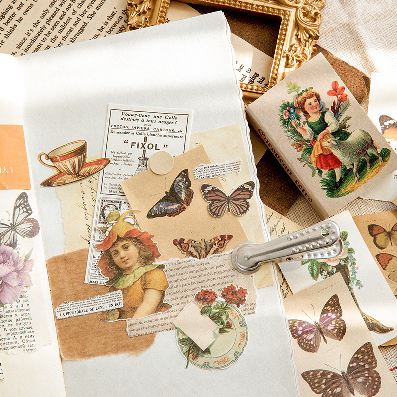 DIY dnevnik materijalna knjiga: Time Projector serija, Sugar Poetry stil, tiskarska obrada, dekorativni osnovni papir, 8 stilova