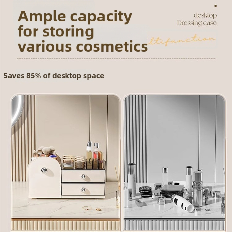 Organizator de cosmetică cu compartimente, acrilic, stil vintage, model 20250710001