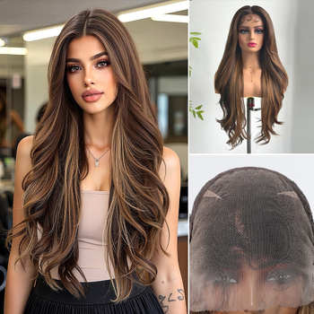 La Sylphide kovrčava perika s pramenom i čipkom na prednjem dijelu, ručno tkanо, sintetičko vlakno Futura, može se bojiti