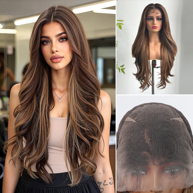 La Sylphide kovrčava perika s pramenom i čipkom na prednjem dijelu, ručno tkanо, sintetičko vlakno Futura, može se bojiti