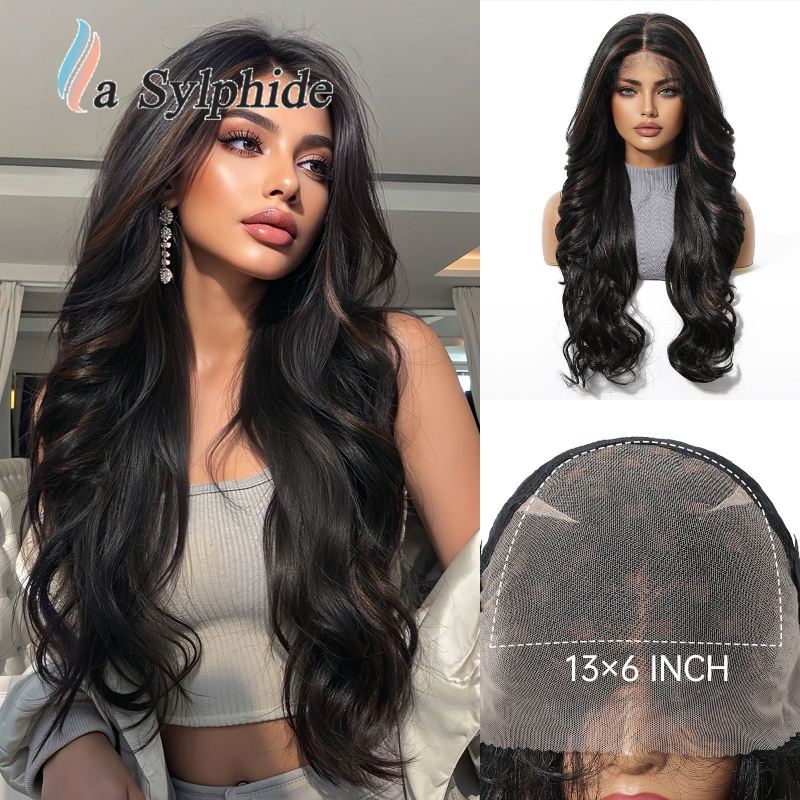 La Sylphide kovrčava perika s pramenom i čipkom na prednjem dijelu, ručno tkanо, sintetičko vlakno Futura, može se bojiti