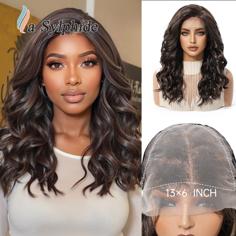 La Sylphide kovrčava perika s pramenom i čipkom na prednjem dijelu, ručno tkanо, sintetičko vlakno Futura, može se bojiti