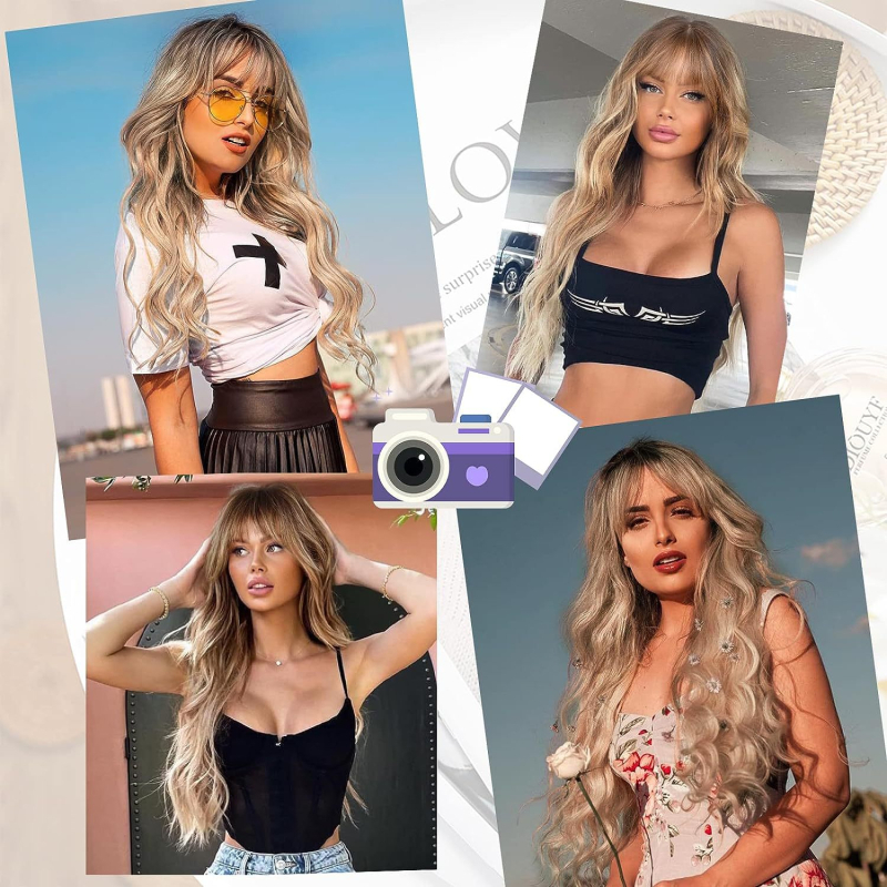 G&T Wig 2318 Duga kovrčava perika s dugim šiškama, vlakno otporno na visoke temperature, za dame