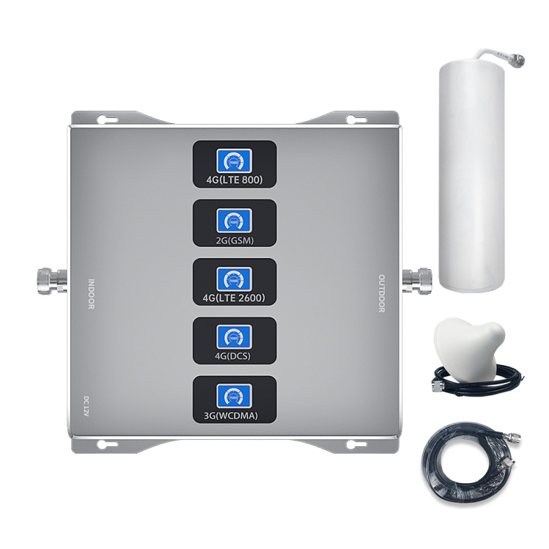 Grand unutarnji pojačivač signala za GSM/WCDMA/LTE, modeli S5B20GDWI-Y / S5B20GDWI-LAYS, raspon frekvencija 800–2600 MHz, pokrivenost do 200 Ping, ugrađeni firewall