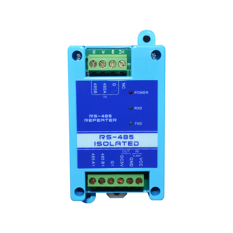 RS-485 επαναληπτης οπτικής απομόνωσης, βιομηχανικού επιπέδου, πλήρης απομόνωση με προστασία από κεραυνούς, ενίσχυση σήματος για εκτεταμένη εμβέλεια, αντιπαρεμβολικός σχεδιασμός