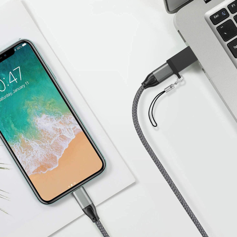 USB 3.0 muški na USB-C 3.1 ženski adapter za prijenos podataka i brzo punjenje; USB-C sučelje; OTG sinhronizacija podataka; brzine do 10 Gbps; do 100W napajanje; kompatibilno s laptopom, PC-om, punjačem, Power Bank, Quest Link