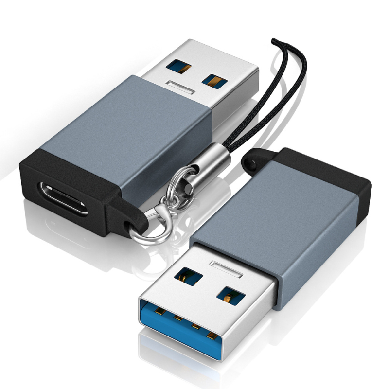 USB 3.0 muški na USB-C 3.1 ženski adapter za prijenos podataka i brzo punjenje; USB-C sučelje; OTG sinhronizacija podataka; brzine do 10 Gbps; do 100W napajanje; kompatibilno s laptopom, PC-om, punjačem, Power Bank, Quest Link