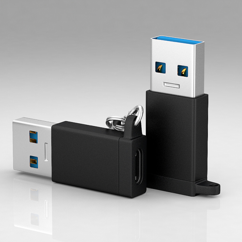 USB 3.0 muški na USB-C 3.1 ženski adapter za prijenos podataka i brzo punjenje; USB-C sučelje; OTG sinhronizacija podataka; brzine do 10 Gbps; do 100W napajanje; kompatibilno s laptopom, PC-om, punjačem, Power Bank, Quest Link