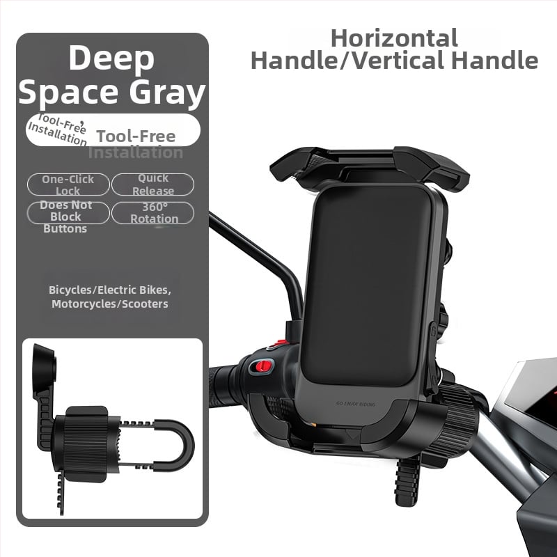 Στήριγμα τηλεφώνου για ηλεκτρικά οχήματα και ποδήλατα – αλουμινίου κράμα βάση ποδηλάτου (Μάρκα: Che dafu; Μοντέλο: Mtc-09; Υλικό: Αλουμίνιο κράμα)