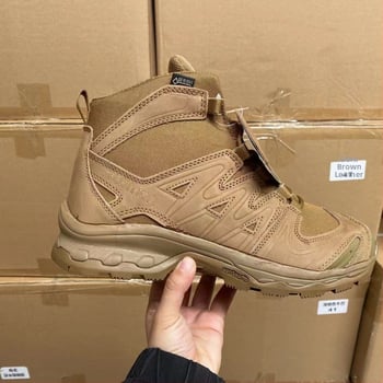 Защитни планински обувки с телешка кожа, стоманена носна част, против пробив, средна горна част