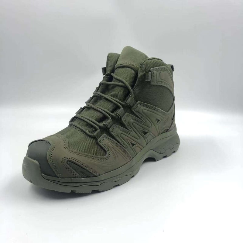 Защитни планински обувки с телешка кожа, стоманена носна част, против пробив, средна горна част