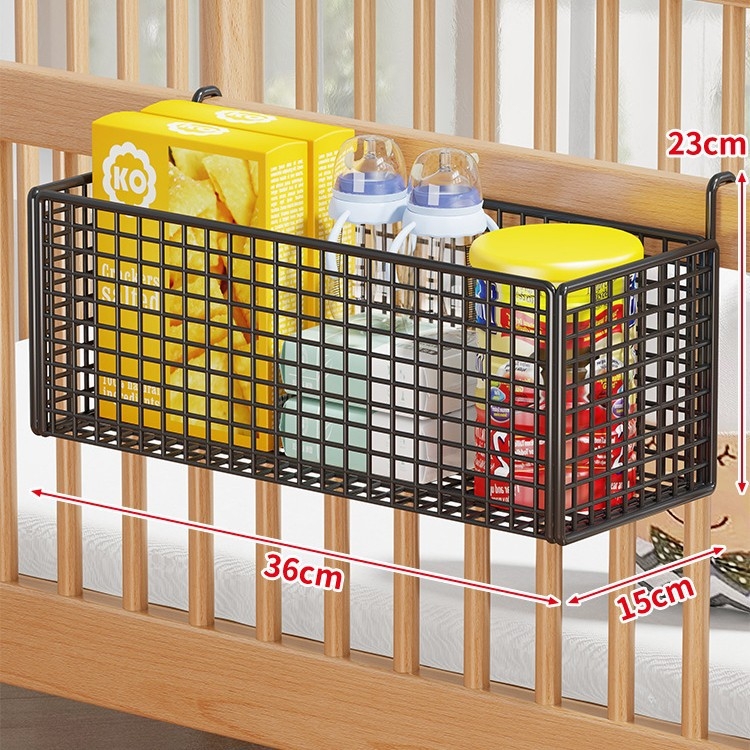 Vješeni spremnik za krevetić za pohranu, organizator uz krevetić za pelene i bočice, minimalistički stil, model 2079131033450480256, marka Mugg