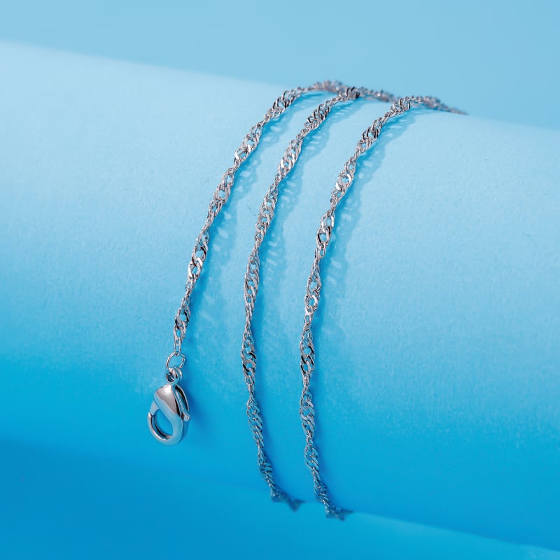 Li Brocade Jewelry viac-stylové reťazové náhrdelník: O-reťaz, box-reťaz, krížová reťaz, vlnovitá reťaz a melon-seed reťaz; meď, elektroplating; 99 čistota; možná súkromná značka