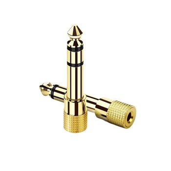 Weige W-S audio adapter: 6,5 mm muški na 3,5 mm ženski priključak, konverzija linije 2,5/3,5 mm, za računala, slušalice i mikrofon