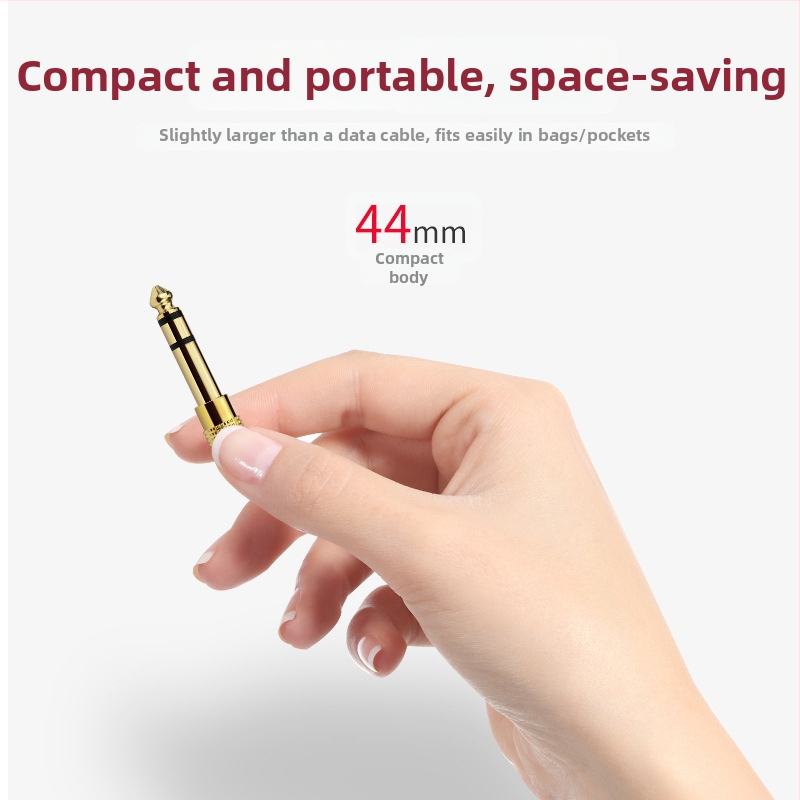 Weige W-S audio adapter: 6,5 mm muški na 3,5 mm ženski priključak, konverzija linije 2,5/3,5 mm, za računala, slušalice i mikrofon