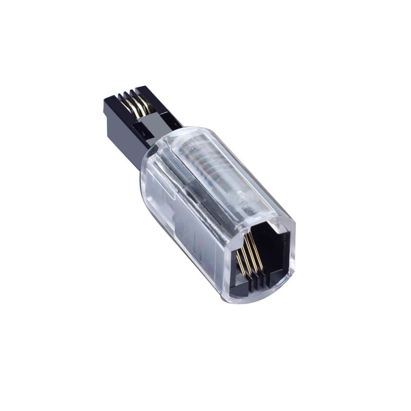 Cablu headset pentru telefon cu cap rotativ de 360°, RJ9 4P4C către RJ11, cablu anti-înfășurare pentru telefon fix