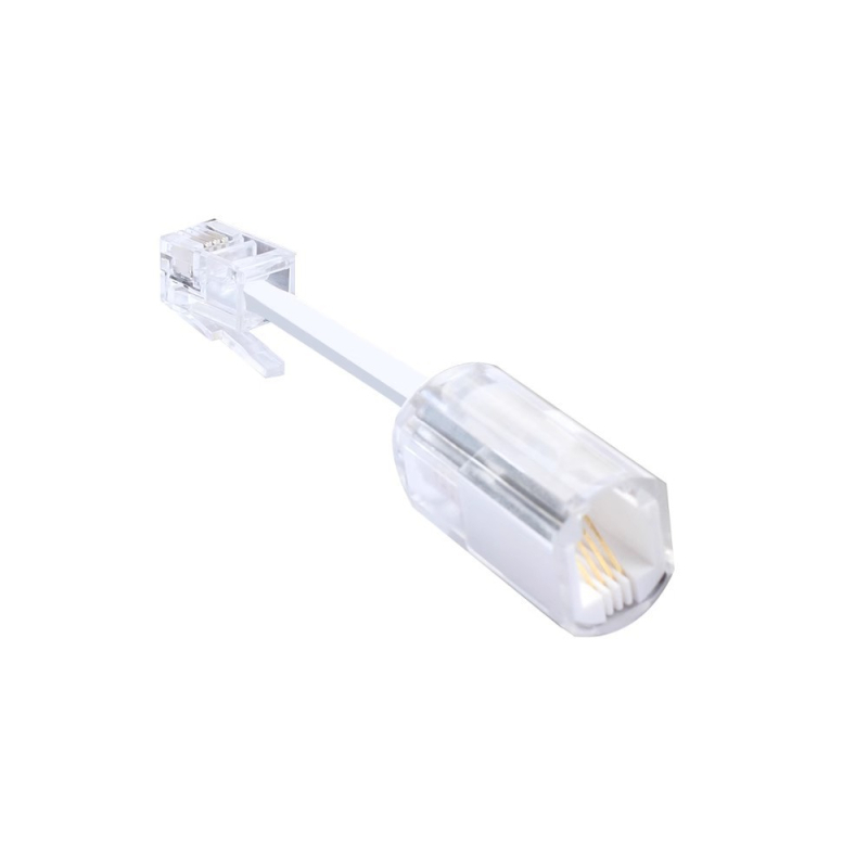 Cablu headset pentru telefon cu cap rotativ de 360°, RJ9 4P4C către RJ11, cablu anti-înfășurare pentru telefon fix