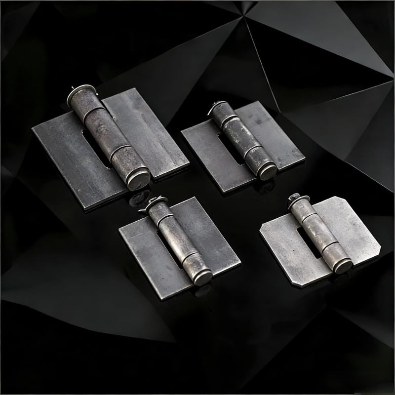 Željezni šarnir za vrata, H-tip, 4 mm, polirana površina, industrijskog stila