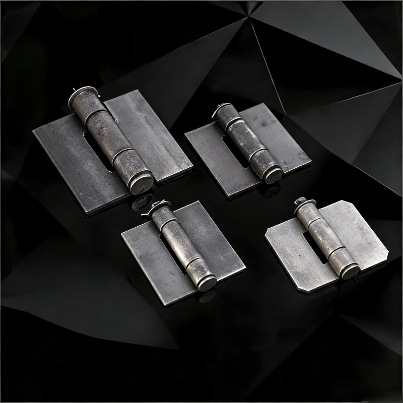 Željezni šarnir za vrata, H-tip, 4 mm, polirana površina, industrijskog stila