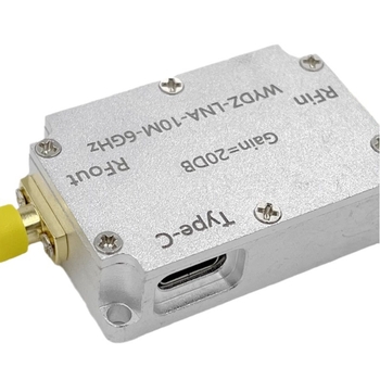 RF усилвател с висока равномерност на усилването, диапазон 10 MHz–6 GHz, усилване 10/20/30/40 dB, за предаване или приемане на сигнали