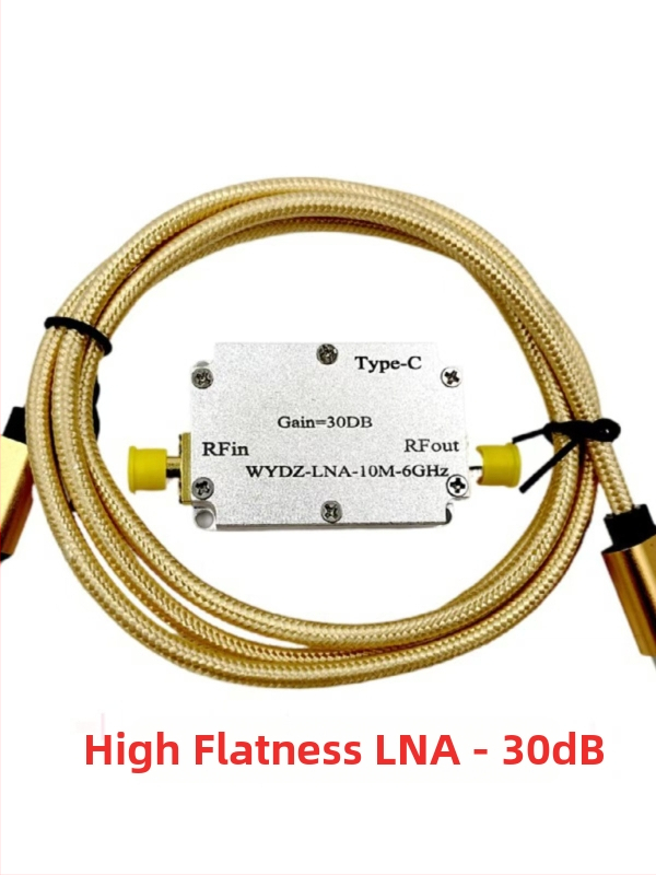 RF zosilňovač s vysokou rovnomernosťou odozvy, rozsah 10 MHz–6 GHz, zisk 10/20/30/40 dB, pre vysielanie alebo prijímanie signálu