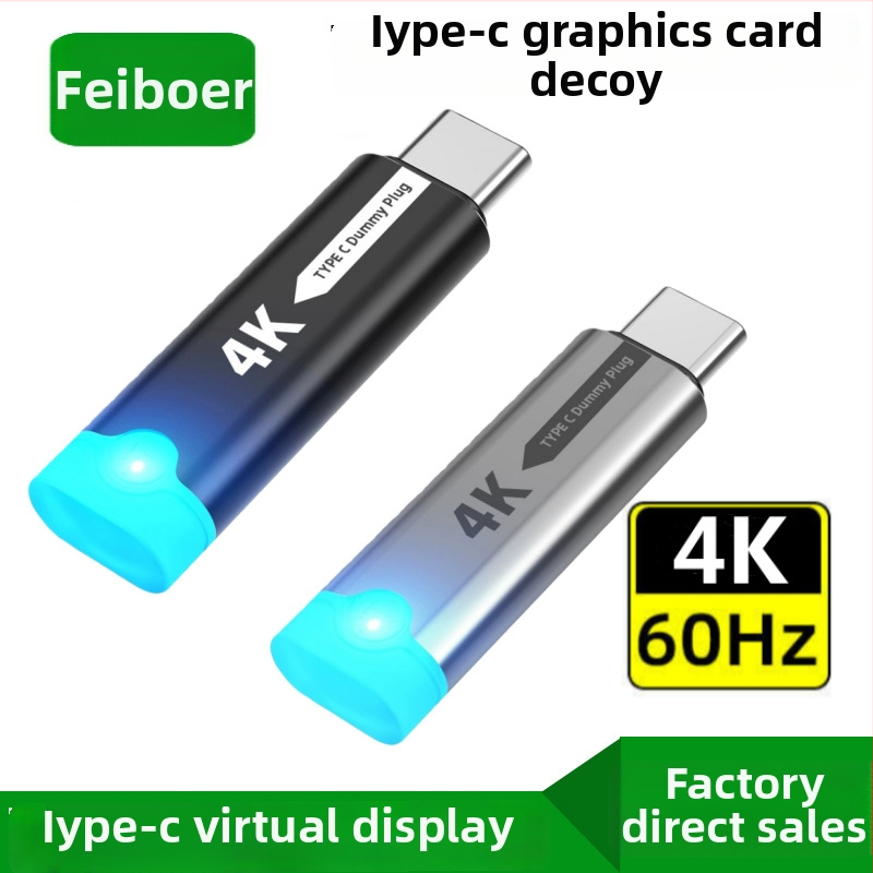 Emmons x610 Type-C emulátor grafickej karty s DP virtuálnym monitorom, 4K podpora, EDID konektor