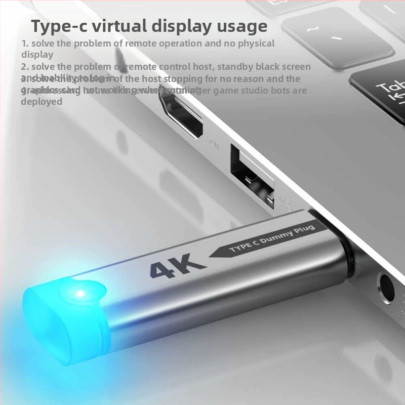 Emmons x610 Type-C emulátor grafickej karty s DP virtuálnym monitorom, 4K podpora, EDID konektor