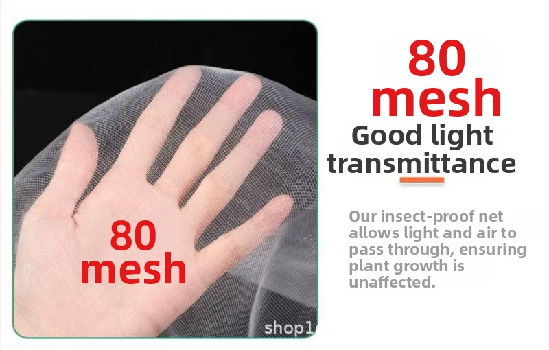 Polietilenska mreža protiv insekata za staklenik (Materijal: polietilen; Veličina mreže: 14–120 mesh; Promjer žice: 10–20; Šifra proizvoda: 001; Radni vijek: 3–5 godina)