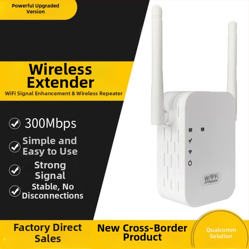 Napájaný cez USB Wi‑Fi zosilňovač pre domáci smerovač – opakovač a bezdrôtový extender cez stenu