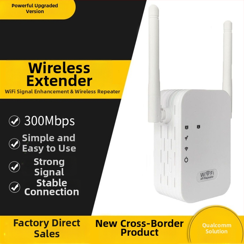 Napájaný cez USB Wi‑Fi zosilňovač pre domáci smerovač – opakovač a bezdrôtový extender cez stenu