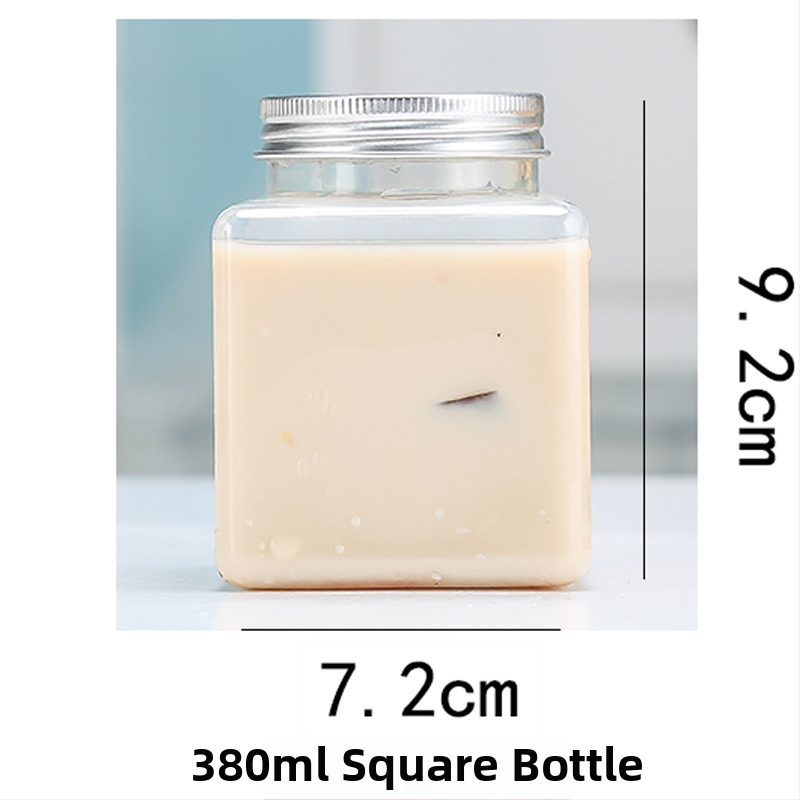 Jednokratna zatvorena plastična kvadratna čaša za napitke, 401–500 ml, PET