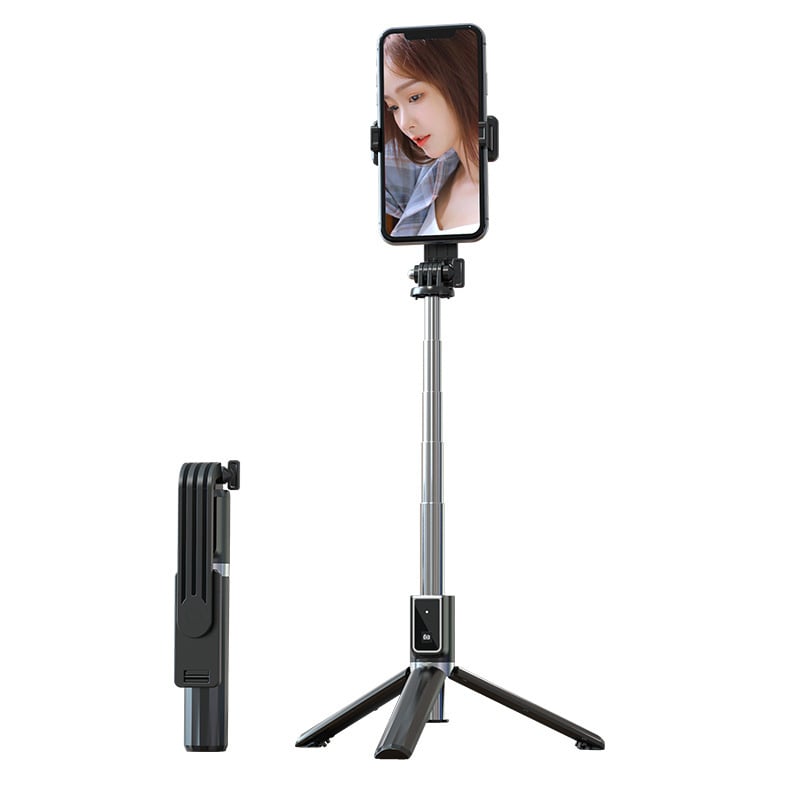 Портативен мултифункционален трипод със GoPro интерфейс за хоризонтално и вертикално снимане (Модел: P40S/P40L; Материали: алуминиева сплав + ABS + неръждаема стомана; Bluetooth: Да; Дистанционно: включено; Персонализация: Поддържа)