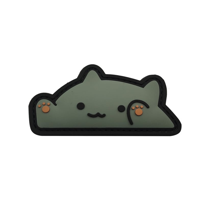 3D PVC επιθέμα γάτας με Velcro – Unisex, Street μόδα, ζωικό μοτίβο, εξωτερική χρήση, BACK HAND