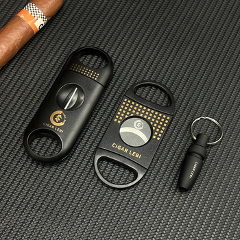 Σετ τριών ψαλιδιών για πούρα, από ανοξείδωτο χάλυβα, χειροποίητο, προσαρμόσιμο, μάρκα CIGARLEBI