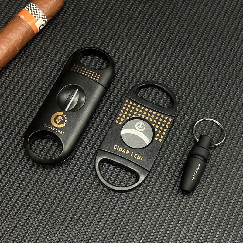 Σετ τριών ψαλιδιών για πούρα, από ανοξείδωτο χάλυβα, χειροποίητο, προσαρμόσιμο, μάρκα CIGARLEBI