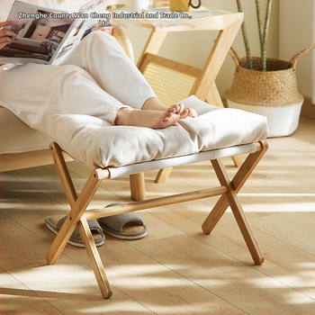 Podnož za stopala — Bambus, moderan minimalistički stil, sklopivo, prilagodljivo, punjenje lutkarskom vatom