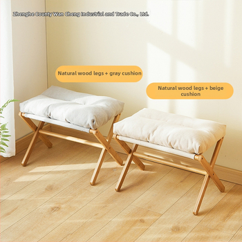 Podnož za stopala — Bambus, moderan minimalistički stil, sklopivo, prilagodljivo, punjenje lutkarskom vatom