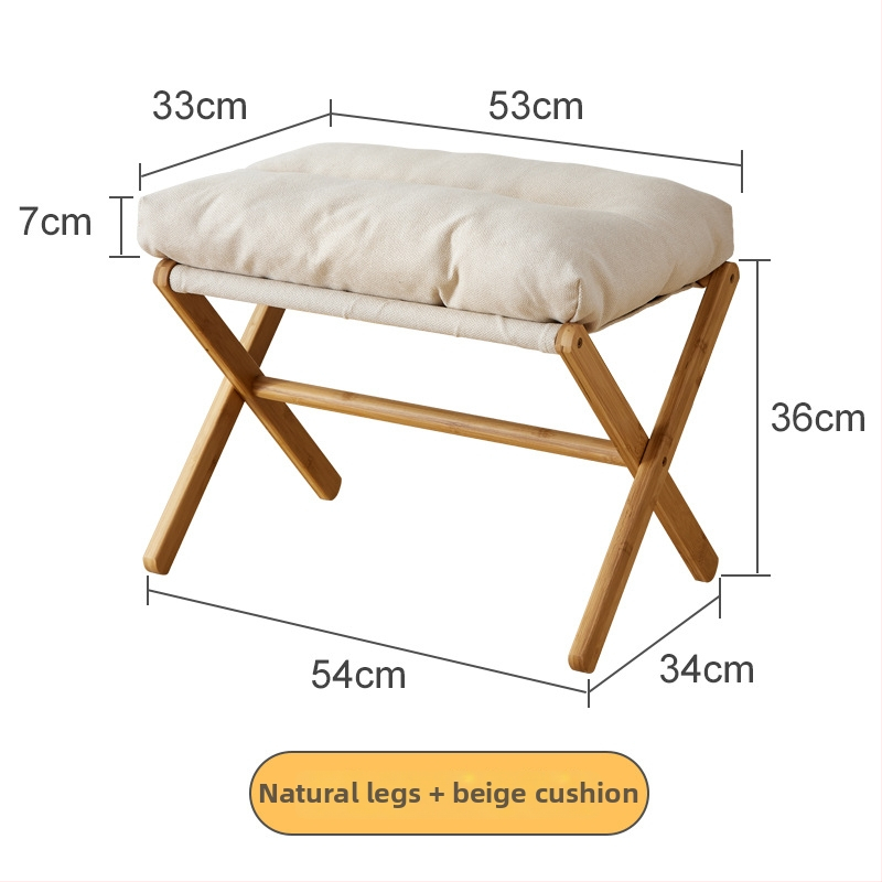 Podnož za stopala — Bambus, moderan minimalistički stil, sklopivo, prilagodljivo, punjenje lutkarskom vatom