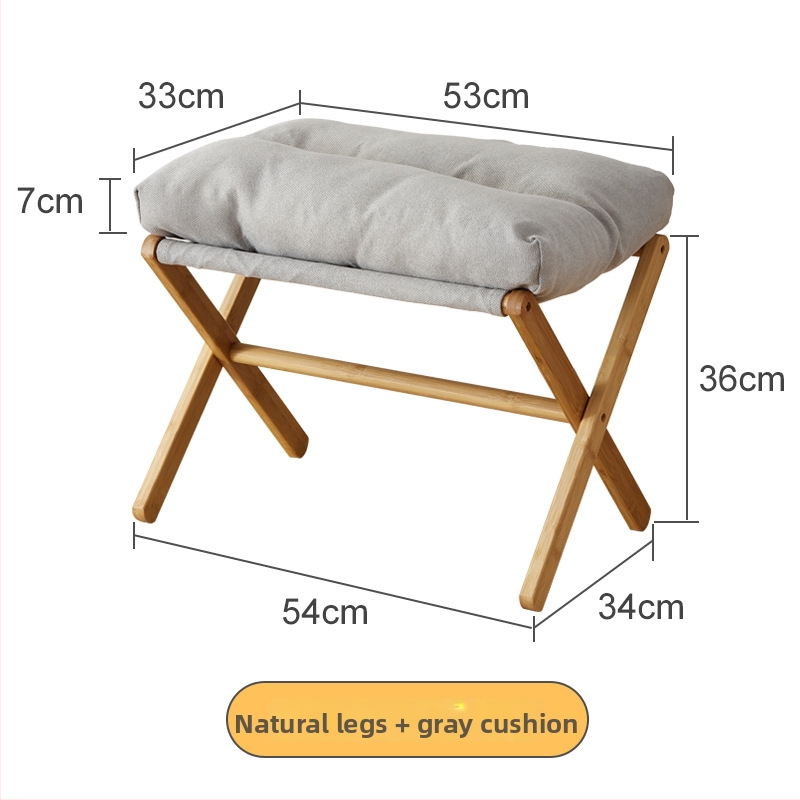 Podnož za stopala — Bambus, moderan minimalistički stil, sklopivo, prilagodljivo, punjenje lutkarskom vatom