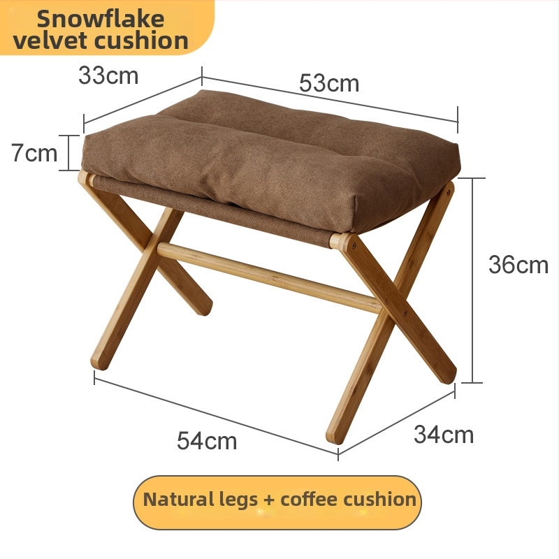 Podnož za stopala — Bambus, moderan minimalistički stil, sklopivo, prilagodljivo, punjenje lutkarskom vatom