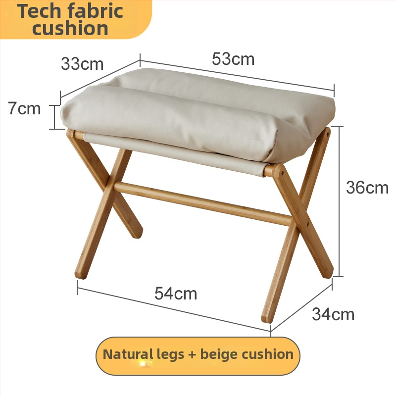 Podnož za stopala — Bambus, moderan minimalistički stil, sklopivo, prilagodljivo, punjenje lutkarskom vatom