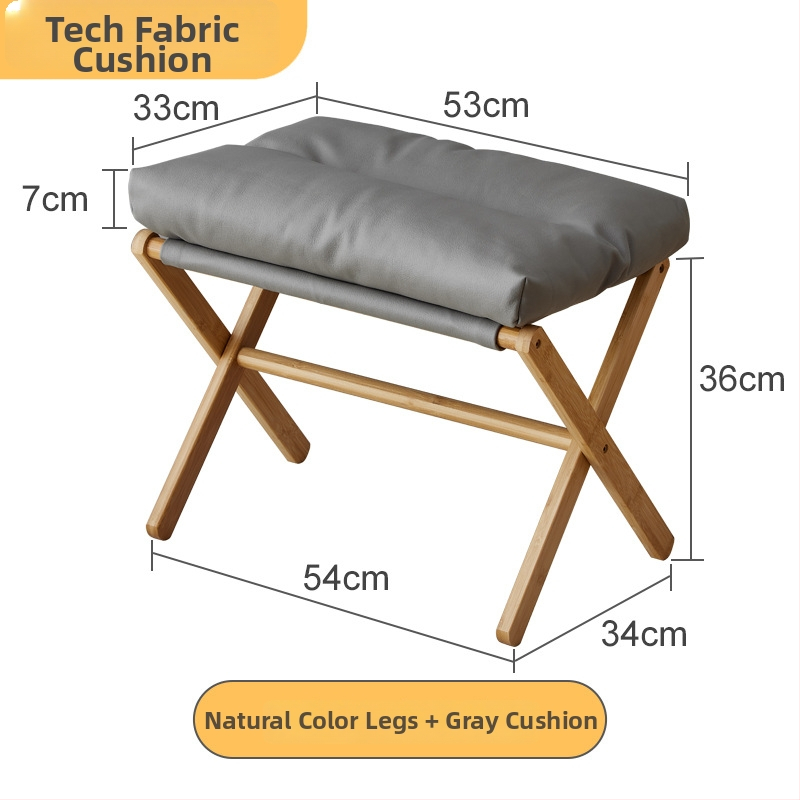 Podnož za stopala — Bambus, moderan minimalistički stil, sklopivo, prilagodljivo, punjenje lutkarskom vatom